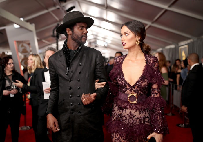 Gary Clark Jr. and Nicole Trunfio at Grammy 2017