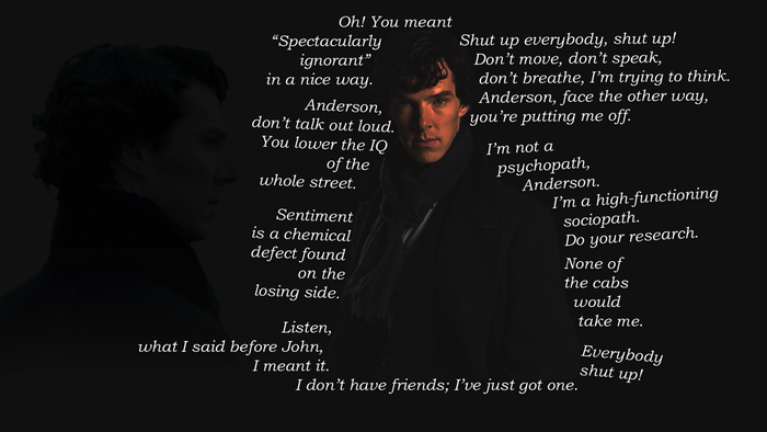 Sherlock Holmes quotes about psychopathy