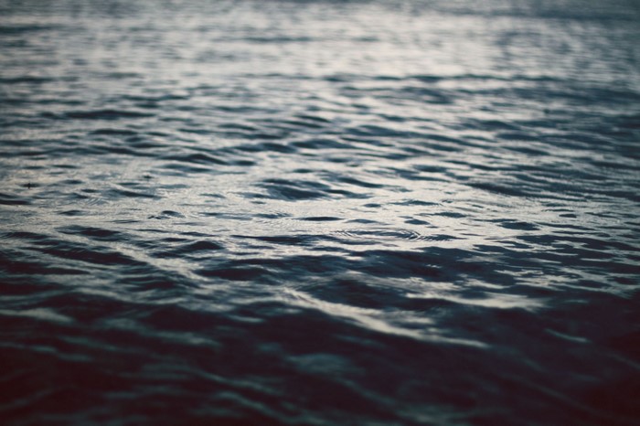 Close-up of dark blue water with small waves