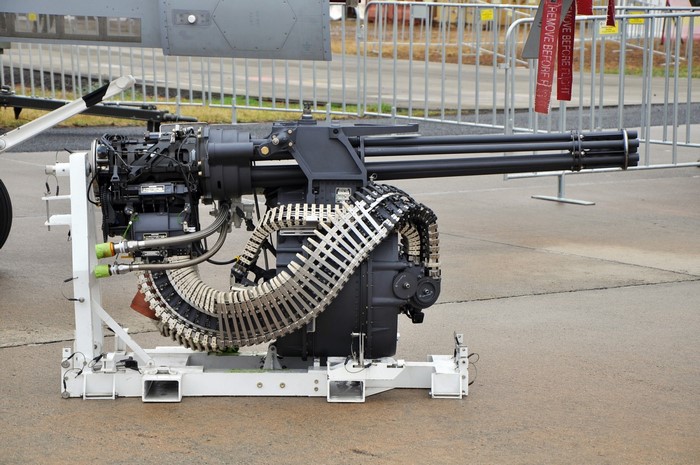 M134 Minigun with ammunition belt