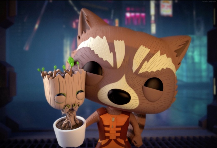 Rocket and Baby Groot from Guardians of the Galaxy