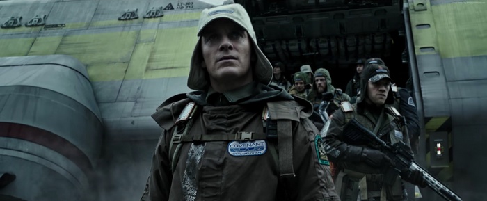 David from Alien: Covenant disembarking from a ship