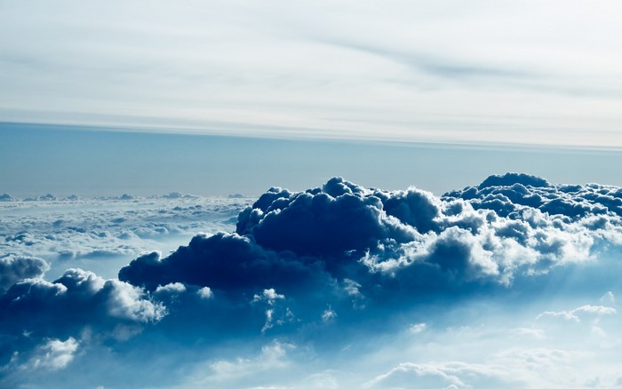 Clouds and sky from above
