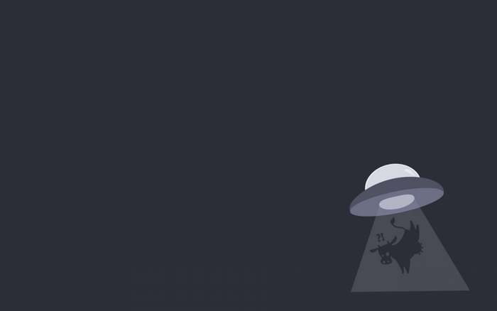 UFO Abducting a Surprised Cow