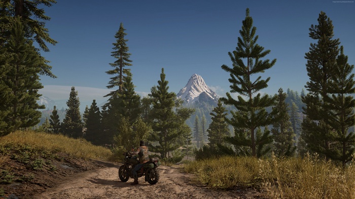 Deacon riding a motorcycle in Days Gone