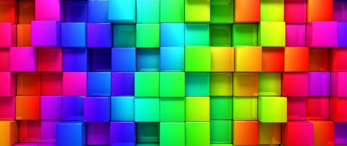 Colorful 3D cubes pattern