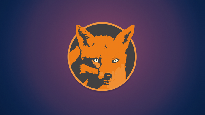 FoxyRiot logo illustration of a fox