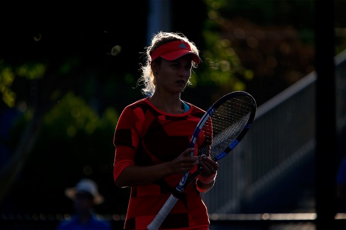 Anna Kalinskaya playing tennis