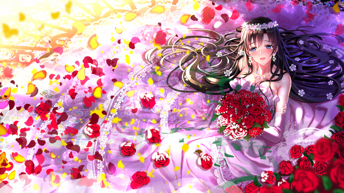 Shizuka Hiratsuka from Yahari Ore no Seishun Love Comedy wa Machigatteiru. in a wedding dress
