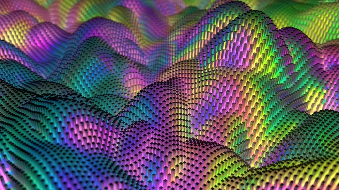 Abstract Rainbow Hills 4K