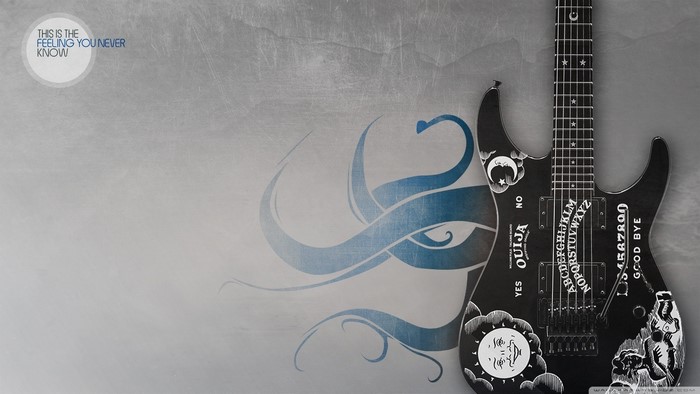 Electric guitar with Ouija board design