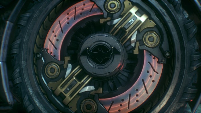 Batman Arkham Knight Batmobile Wheel Close-up