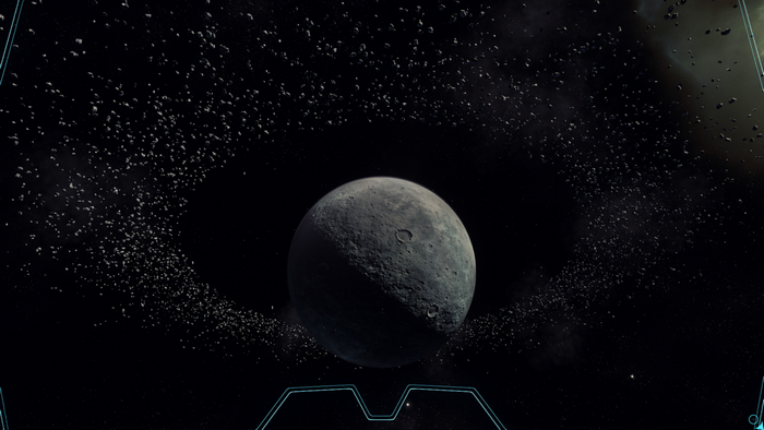 Planet in asteroid belt in Star Citizen