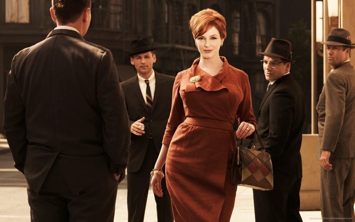Christina Hendricks from Mad Men with men