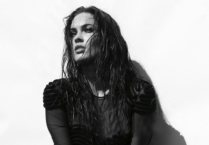 Megan Fox portrait with wet hair