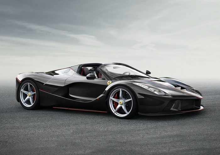 Black Ferrari LaFerrari Aperta Convertible