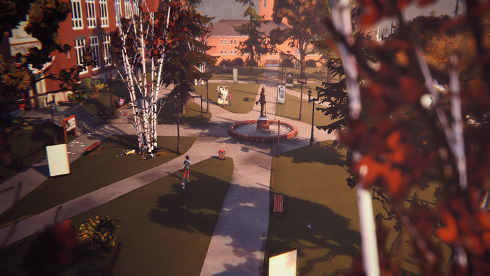 Max Caulfield from Life Is Strange in a park