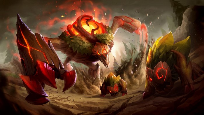 League of Legends creatures with fiery elements
