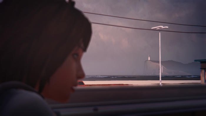 Max Caulfield from Life Is Strange looking out a window