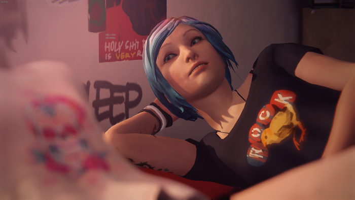 Chloe Price from Life Is Strange lying down