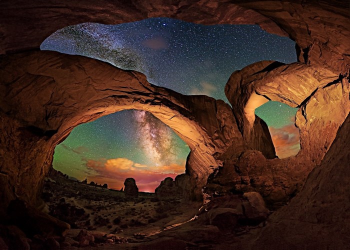 Milky Way over Arches National Park, Utah