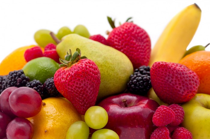 Colorful Fresh Fruit Assortment with Strawberries