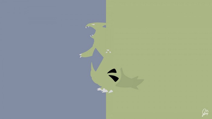 Tyranitar from Pokemon Minimalist Illustration