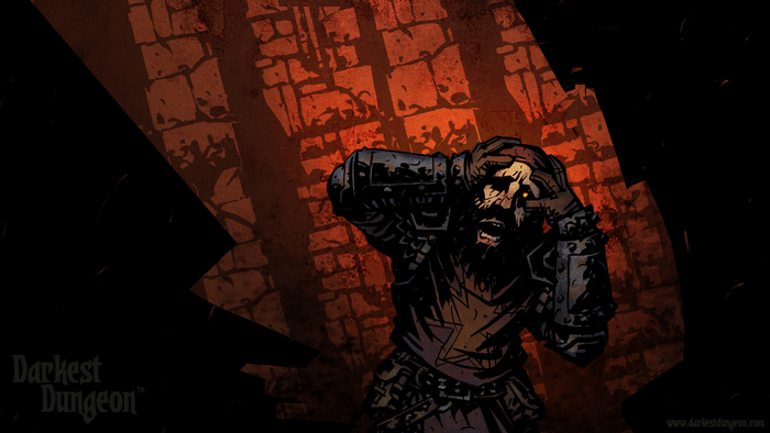 Man from Darkest Dungeon in dark dungeon