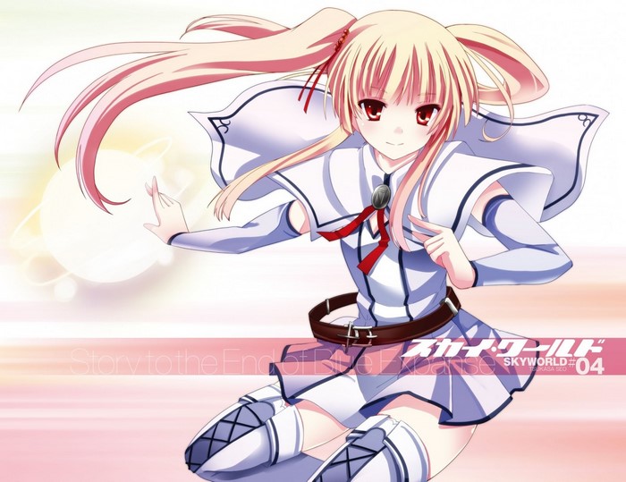 Anime girl with blonde pigtails from Sky World