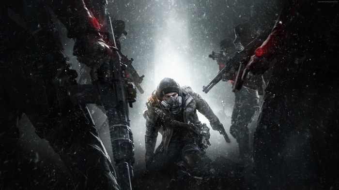 Man in gas mask from Tom Clancy's The Division
