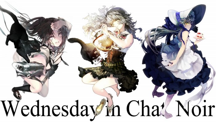 Wednesday in Chat Noir Illustration