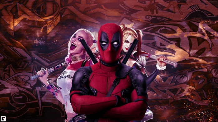 Deadpool and Harley Quinn from Suicide Squad