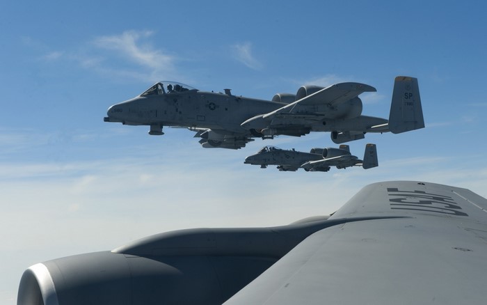 Formation Flight of Fairchild Republic A-10 Thunderbolt II