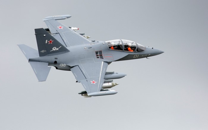 Yakovlev Yak-130 jet trainer aircraft in flight