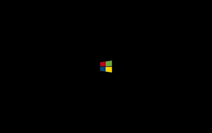 Microsoft Windows logo on black background
