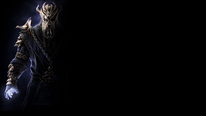 Miraak from The Elder Scrolls V Skyrim casting magic