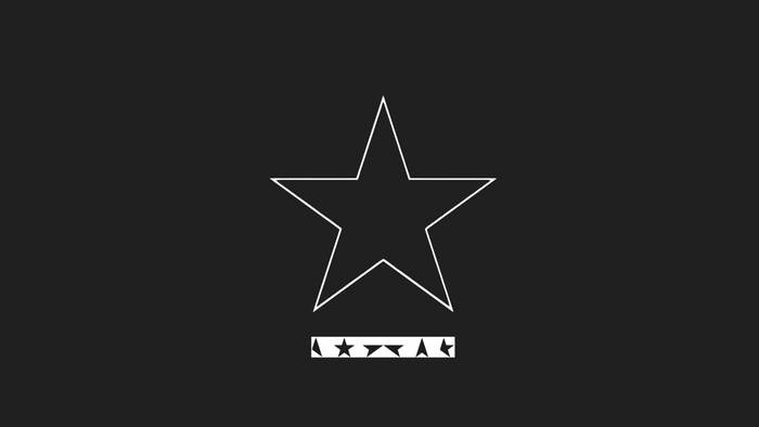 David Bowie logo with stars