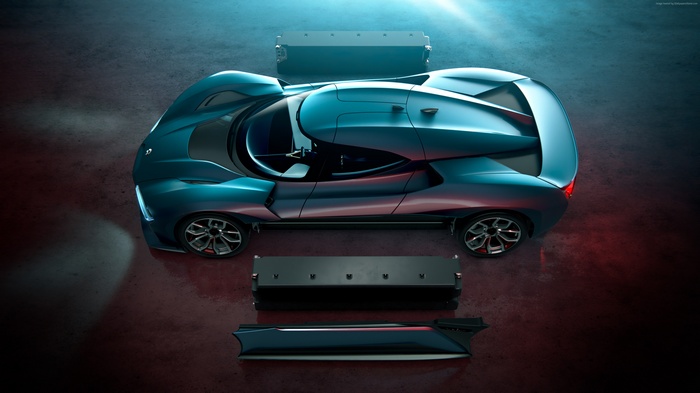 NIO EP9 electric sport car with battery modules