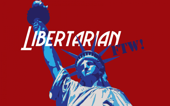 Statue of Liberty with "Libertarian FTW!" text