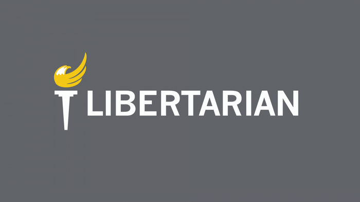 Libertarian logo with eagle and torch