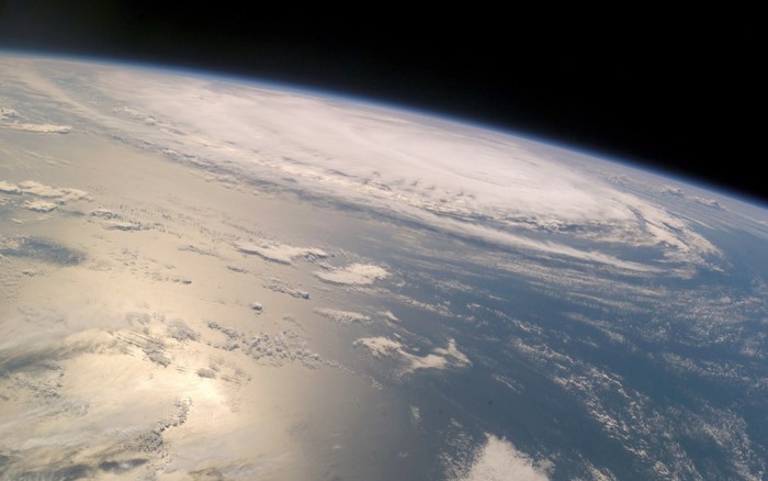 Earth's atmosphere and clouds from space