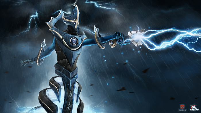 Razor from Dota 2 casting lightning
