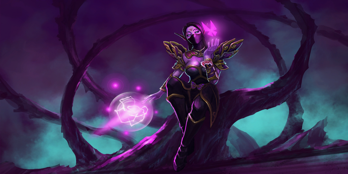 Templar Assassin from Dota 2 in Mystic Forest