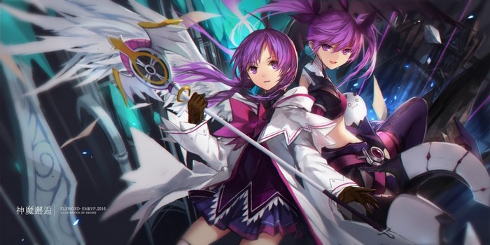Aisha Elsword from Elsword with another girl