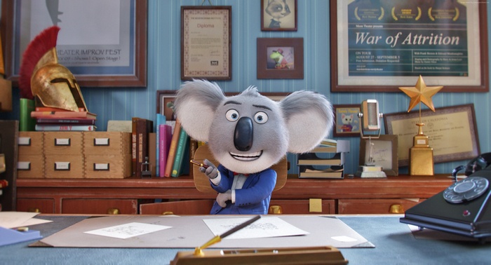 Buster Moon from Sing in his office
