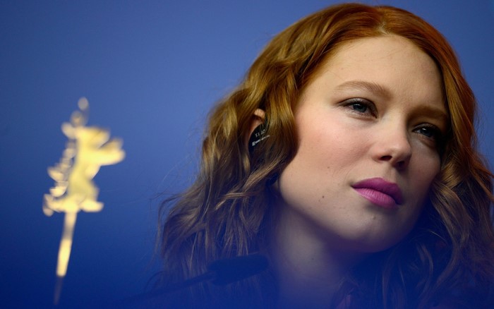 Léa Seydoux portrait with blurred background