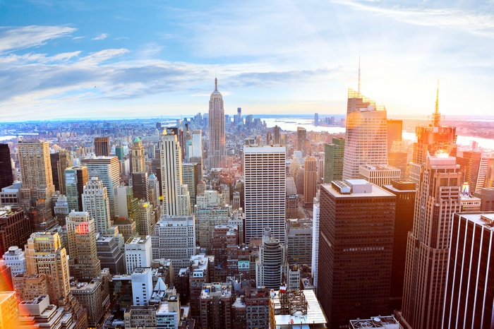 New York City Skyline at Sunset