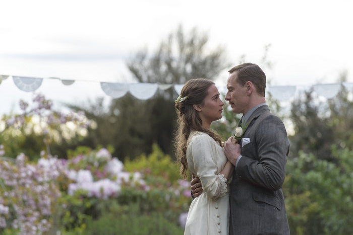 Alicia Vikander and Michael Fassbender from The Light Between Oceans