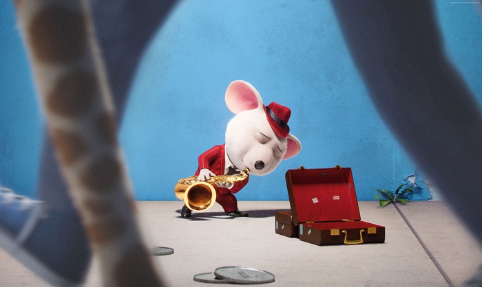 Mike the Mouse playing saxophone from Sing