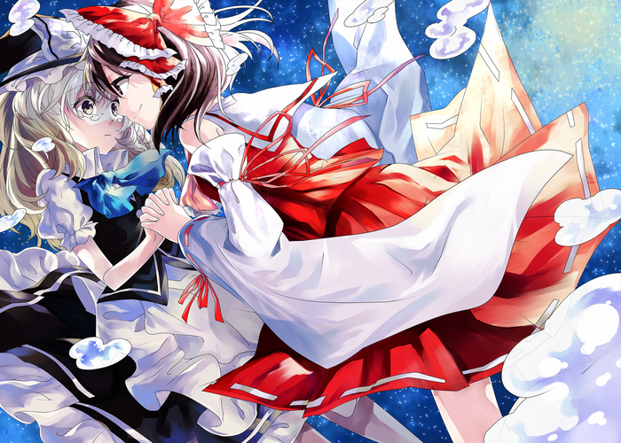 Reimu Hakurei and Marisa Kirisame from Touhou